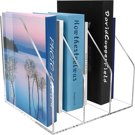 WYFHLPMMA Acrylic Paper Tray Stackable Letter Organizers, Clear Paper Desk Organizer, 3-Tier, Desk A4 File Holder for Office Document Desktop File