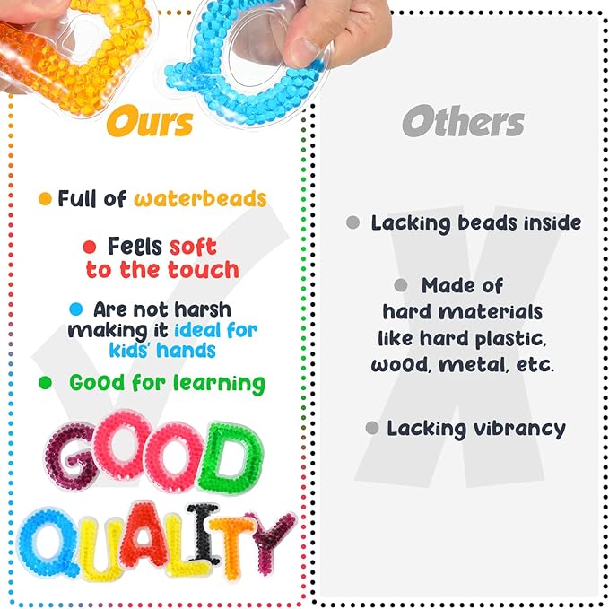 LESONG Autism Sensory Fidget Toys: Alphabet Letters ABC Learning Educational Montessori Toys,Quiet Fidgets Sensory Toys for Classroom Calm Down Corner Autistic Anxiety Relief