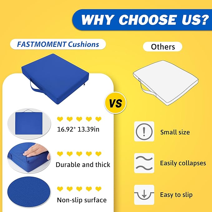 2 Pcs Stadium Seat Cushions Water-Repellent Bleacher Seat Cushions Indoor & Outdoor Seat Cushion for Bleachers Portable Stadium Cushion for Sports Events, Office Chairs, Beaches