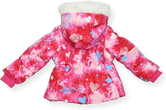 Arctic Quest Little Girls Bib Snow Pants and Ski Jacket Water-Resistant Snowsuit For Kids Winter Jacket For Girls