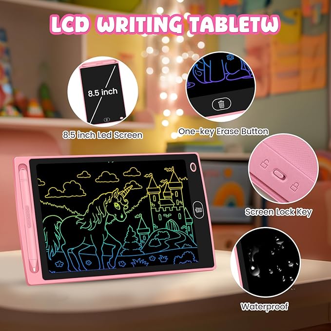 32 Pack LCD Writing Tablet for Kids - Erasable and Reusable Toddler Doodle Board in 8.5 inch, Ideal Drawing Pad for Learning Toy for Ages 3-8, Gift for Girls Boys