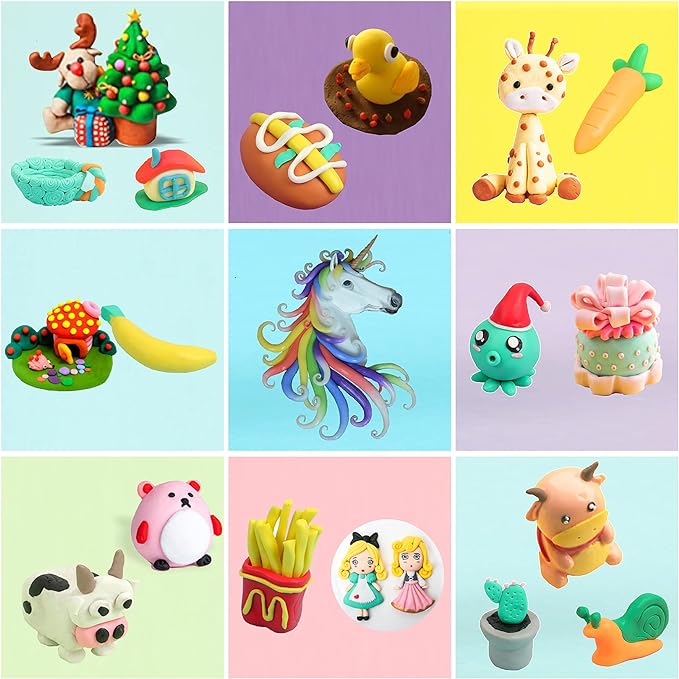 Aestd-ST Polymer Clay Kits, 85 Colors Oven Bake Modeling Clay for Kids, Non-Sticky Molding Clay with Sculpting Tools and DIY Accessories, Holiday Gift for Children and Artists.
