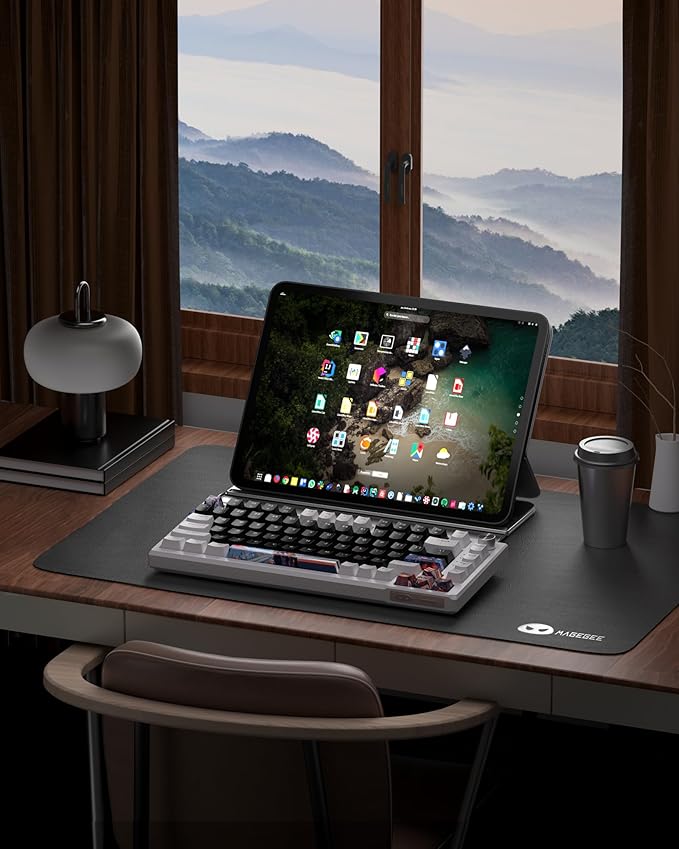 MageGee SKY81 75% Wireless Gasket Mechanical Gaming Keyboard, Hot Swappable RGB Custom Creamy Keyboard w/ 5-Layer Padding, BT/2.4G/USB-C, Knob Control, NKRO for Win/Mac (Mecha, Blue Whale Switch)