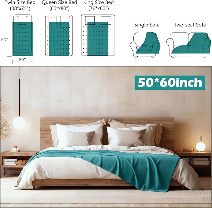 Buryeah 10 Pcs Fleece Blanket Bulk Warm Soft Fleece Blankets Cozy Lightweight Throw Blankets Plush Pet Throw Blanket for Home Bed Sofa Office Wedding Gifts Travel(50" X 60",Pastel Color)