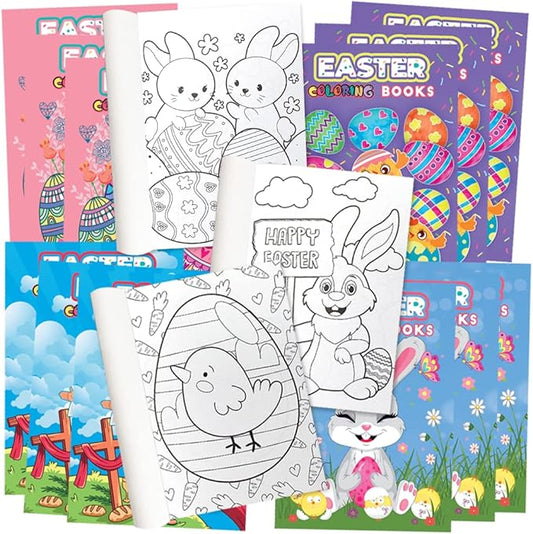 ArtCreativity Valentines Coloring Book for Kids for Kids Bulk, Pack of 20, 5" X 7" (Easter Coloring Books - 20 Pack)