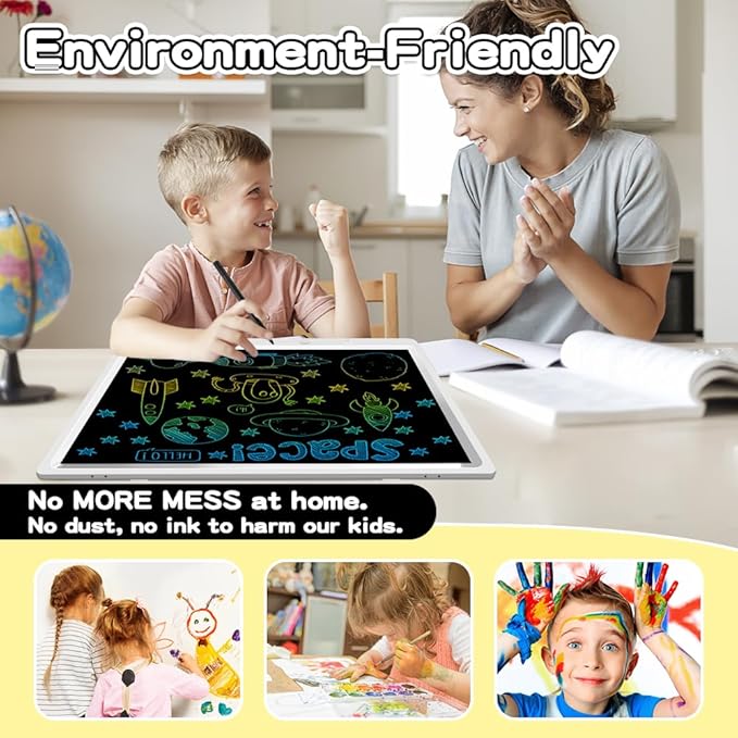 22 Inch LCD Writing Tablet, Large Doodle Board for Kid with 2pens and Adjustable Bracket,Educational Learning Toys Christmas Birthday Gifts for Kids Adults Home School