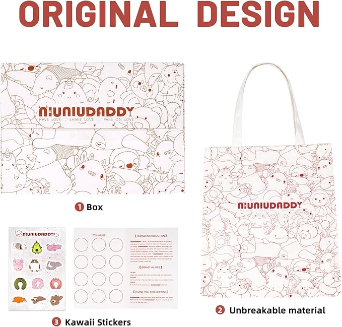 Niuniu Daddy Weighted Stuffed Animals for Anxiety, 3.3lbs Weighted Cat Plushies Toy for Adults Kids, 20‘ Large Grey Stuffed Cat Plush Pillow as Gift for Valentine Birthday Include Bag, Stickers, Card