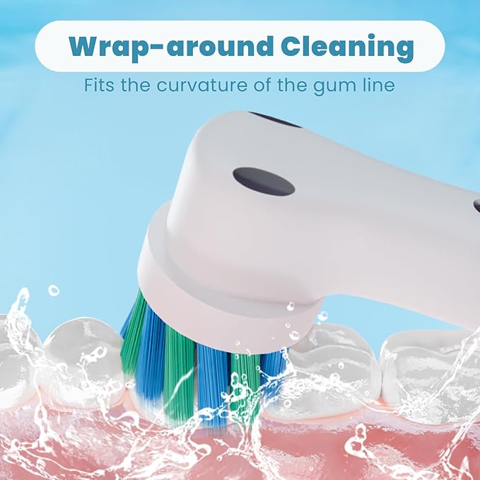 GENKENT 4 Pack Replacement Toothbrush Heads Compatible with Oral B Braun Professional Electric Brush Heads