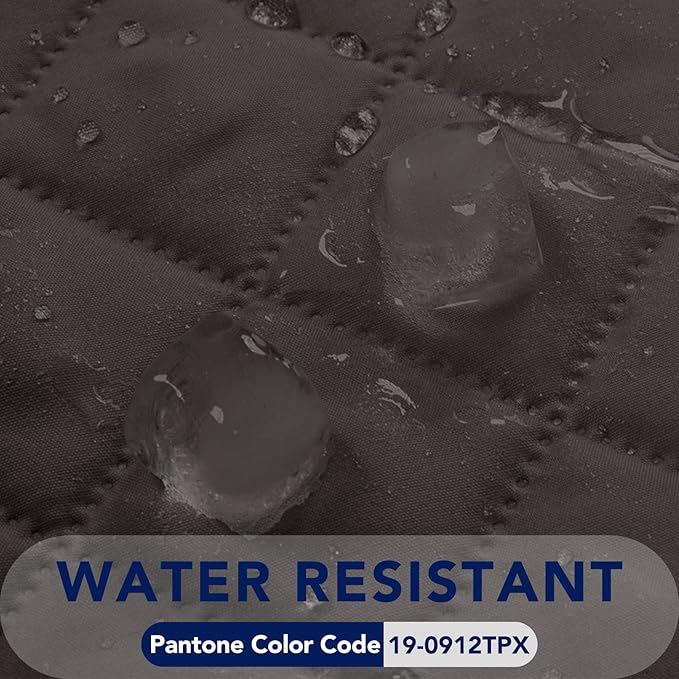 PureFit Reversible Quilted Sofa Cover, Water Resistant Slipcover Furniture Protector, Washable Couch Cover with Non Slip and Elastic Straps for Kids, Dogs, Pets (Oversized Chair, Chocolate/Beige)