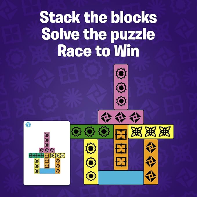 Blockwork by Uzzle Games - Fast-Paced Family Board Games - Multiple Difficulty Levels - Enjoyable and Challenging Puzzle Games – 2 to 4 Players – A Complete Family Night Fun Package - for Ages 4+