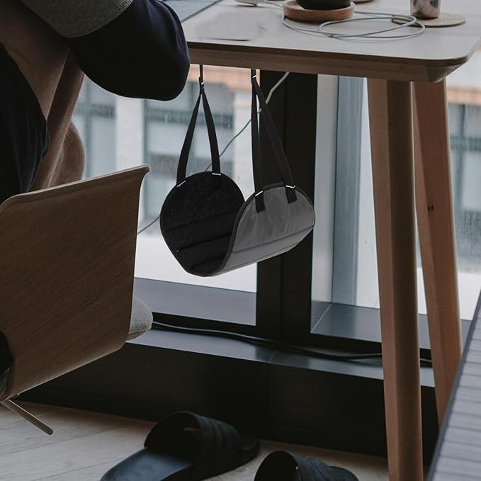 VILLCASE Adjustable Travel Foot Rest Foot Hammock for Plane and Under Desk Use for Long Flights with Knee Relief and Leg Support