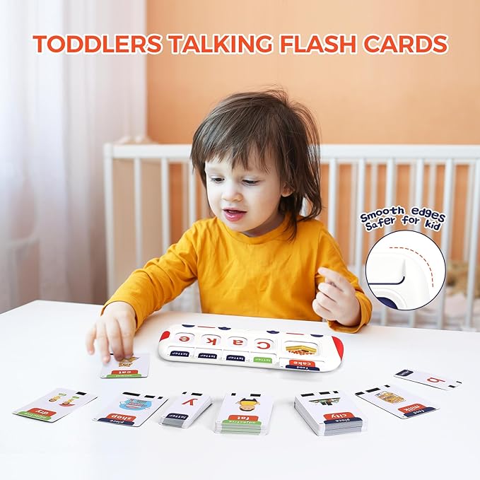 Talking Flash Cards for Toddlers Speech Therapy Toys Montessori Educational Toy for Kid Math & Alphabet Sight Word Games Sensory Learning Toys for 3+ Year Old