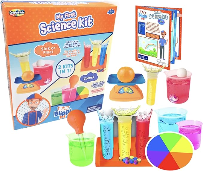 Be Amazing! Toys Blippi My First Science Kit: Color Experiments + Sink or Float - Super Set of 2 Kits in 1!