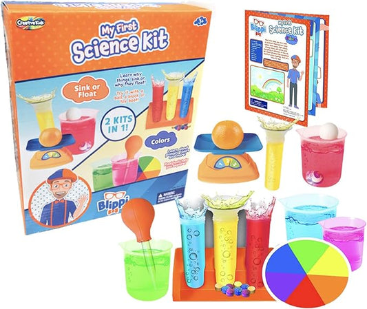 Be Amazing! Toys Blippi My First Science Kit: Color Experiments + Sink or Float - Super Set of 2 Kits in 1!
