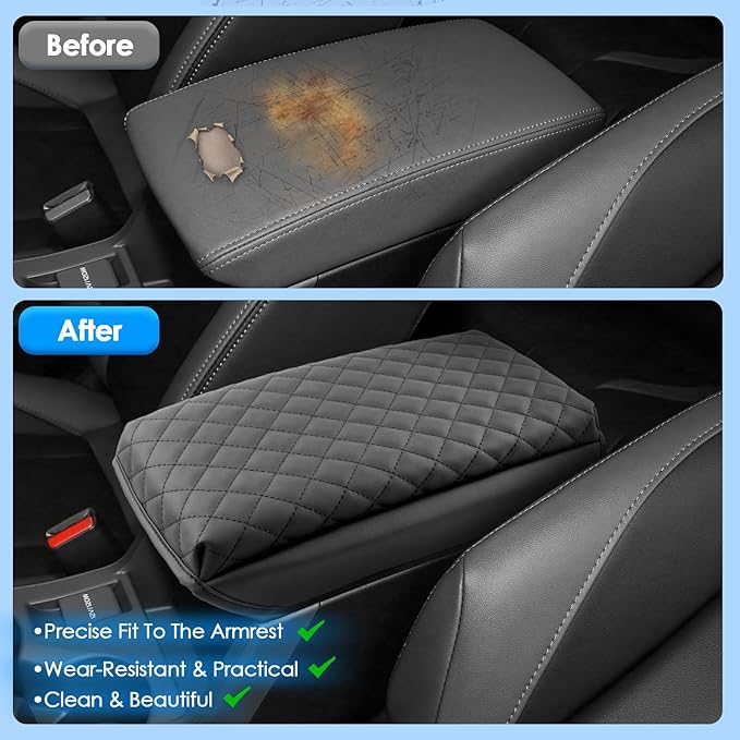 Coleya 2024 2025 2026 Crosstrek Accessories Center Console Cover for Subaru Crosstrek (Premium/Sport/Limited/Touring/Wilderness), Cushion&Comfy Leather Armrest Cover 2026 Crosstrek Accessories -Padded