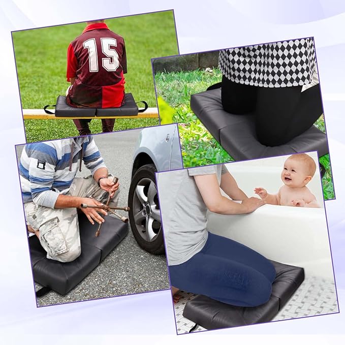 i frmmy Extra Thick Memory Foam Kneeling Cushion Pad- Garden Kneeler for Gardening, Bath Kneeler for Baby Bath, Knee Mat for Work, Extra Large 22x12 Inch, Thick 2.9 Inch (Dark Gray)