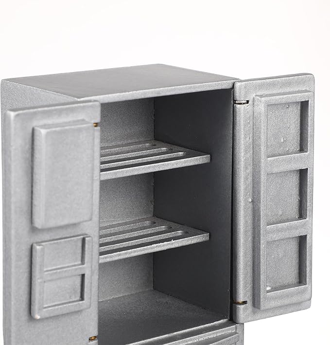 ibasenice Miniature Dollhouse Refrigerator Accessories - Miniature Dollhouse Furniture Refrigerator Toy Realistic Mini Fridge Model Kitchen Accessories Toy Tiny Doll House for Dollhouse Decor
