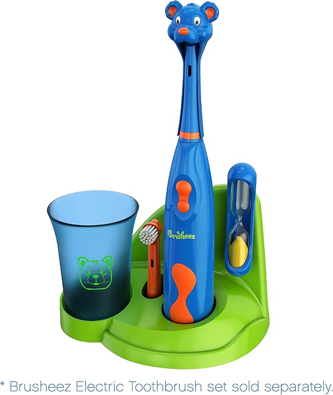 Brusheez Electronic Toothbrush Replacement Brush Heads 2 Pack (Buddy The Bear)