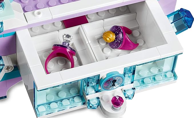 LEGO Disney Frozen 2 Elsa's Jewelry Box Creation Building Toy 41168 Make a Jewelry Storage Box with Lockable Drawer & Mirror, Collectible Disney Gift Idea with Princess Elsa Mini-Doll and Nokk Figure