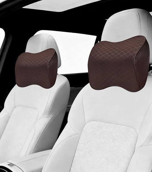 2Pcs Premium Car Neck Pillow – Car Headrest Pillow for Neck PainRelief with Premium Memory Foam,600D Oxford Fabric & 100D High Elastic Memory Foam – UltimateComfort Neck Pillow for Car, Driving
