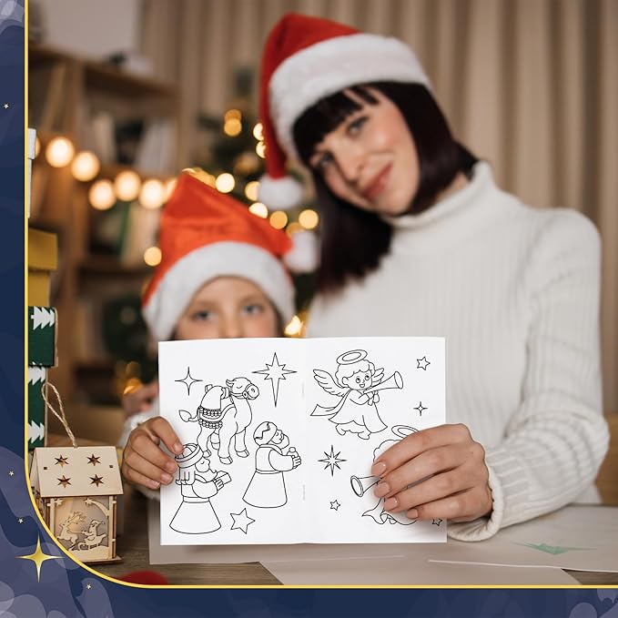 Fulmoon 48 Pcs Coloring Books DIY Art Drawing Book, Books Bulk Party Favors for Goodie Bag Gift Stuffer School Classroom Activity(Nativity)