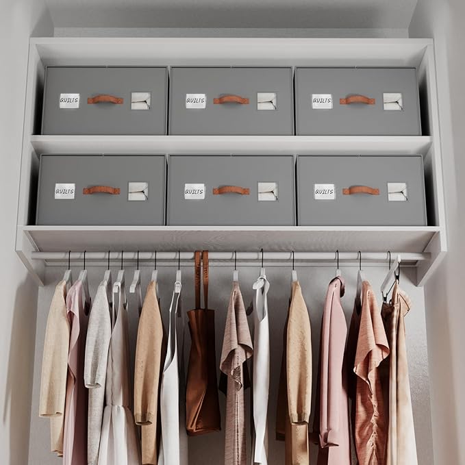 2 Pack comforter Storage Organizers, king&queen size blanket Organizers with Reinforced Walls ，Foldable 21"x18"x11" Space-Saving Design for Bedding Storage & sheet storage