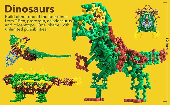 Secret of Life 3 in 1 (256 pcs) 4D STEM Educational Building Toy Kit | DNA Double Helix Structure Model + Marine Life + Dinosaur | Origin of Life | Evolution | Creative Science for Kid