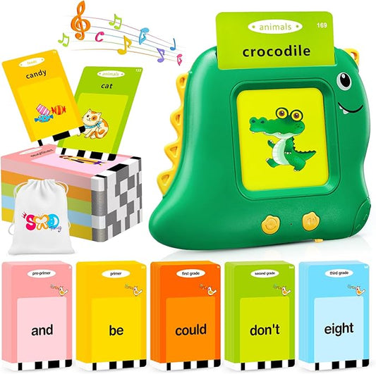 Talking Flash Cards for Toddlers, 540 Sight Words Flash Cards Speech Therapy Toys - Learning Educational Gifts for Age 1 2 3 4 5 6 Years Old Boys and Girls(540 Sight Words_Green)