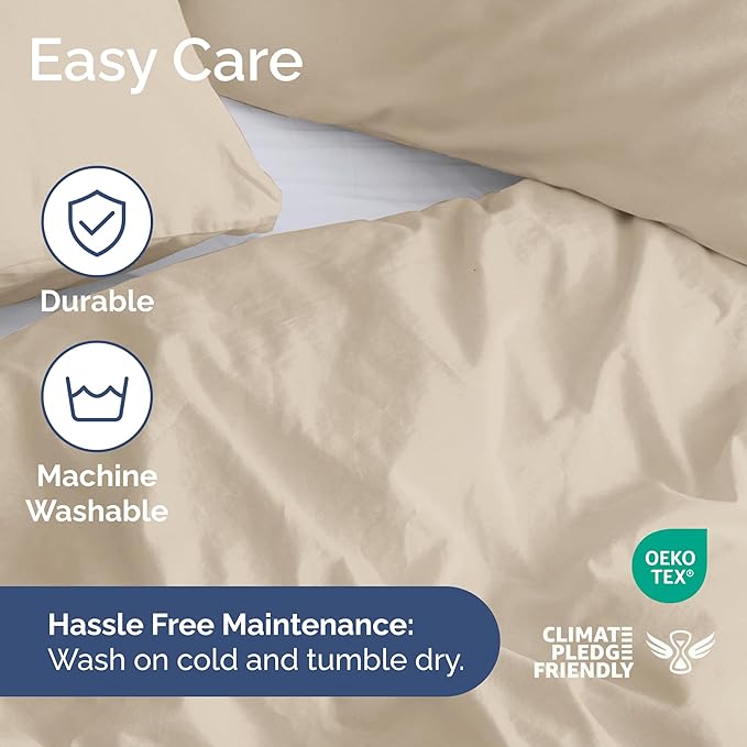 Duvet Cover Cal King Size Set - Extra Soft Cal King Size Duvet Cover 104 x 98 with 2 Pillow Shams - Hotel Luxury Easy Care & Fade Free w/Zipper Closures & Ties - Comfy Breathable Bedding Set (Wheat)