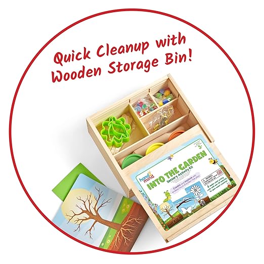 hand2mind Into the Garden Sensory Activity Kit, Loose Parts Play Materials for Kids, Sensory Box, Montessori Sensory Bin with Lid, Nature Toys, Fine Motor Toys, Play Therapy Toys, Arts and Crafts Kits