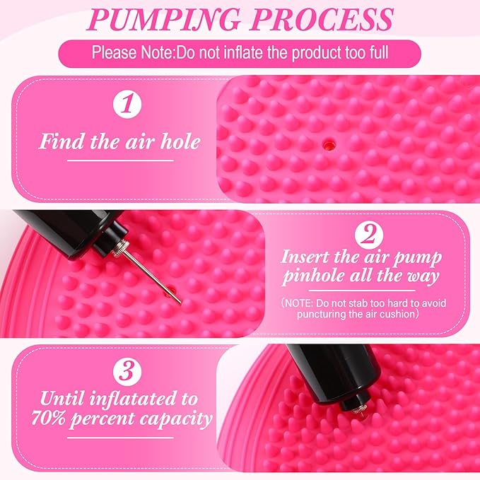 Libima 4 Pcs Wiggle Seat Inflated Wobble Cushion for Sensory Kid 13 Inches Balance Disc Flexible Seating for Classroom Sensory Pad for Chair Wiggle Cushion