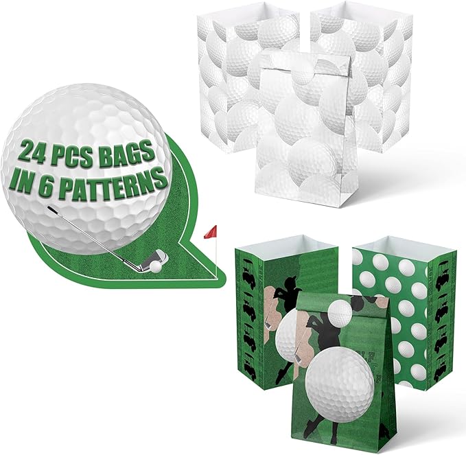 24 Golf Party Favor Bags Golf Goodie Bags Golf Party Favors for Kids Golf Birthday Party Supplies