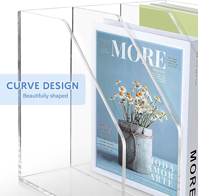 WYFHLPMMA Acrylic Paper Tray Stackable Letter Organizers, Clear Paper Desk Organizer, 3-Tier, Desk A4 File Holder for Office Document Desktop File