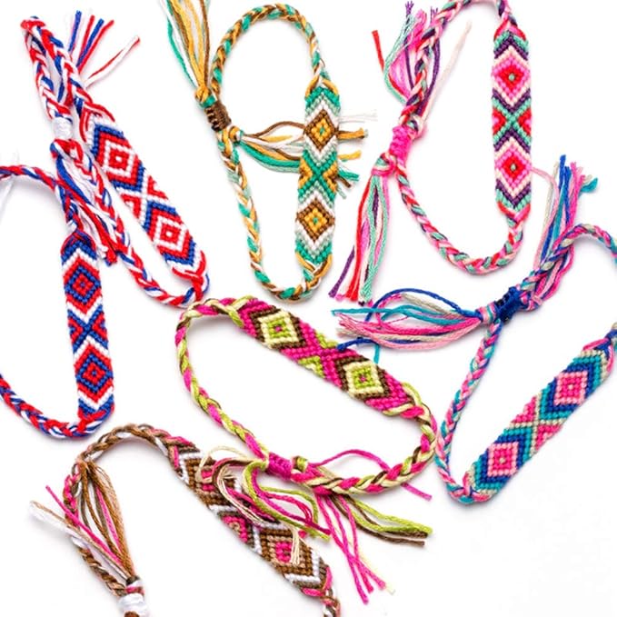 iShyan Woven Friendship Bracelets 20 Pcs Braided Bracelets Handmade Colorful Adjustable String Bracelets,1cm