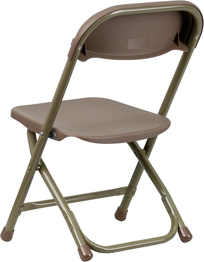 Flash Furniture Timmy 10 Pk. Kids Brown Plastic Folding Chair