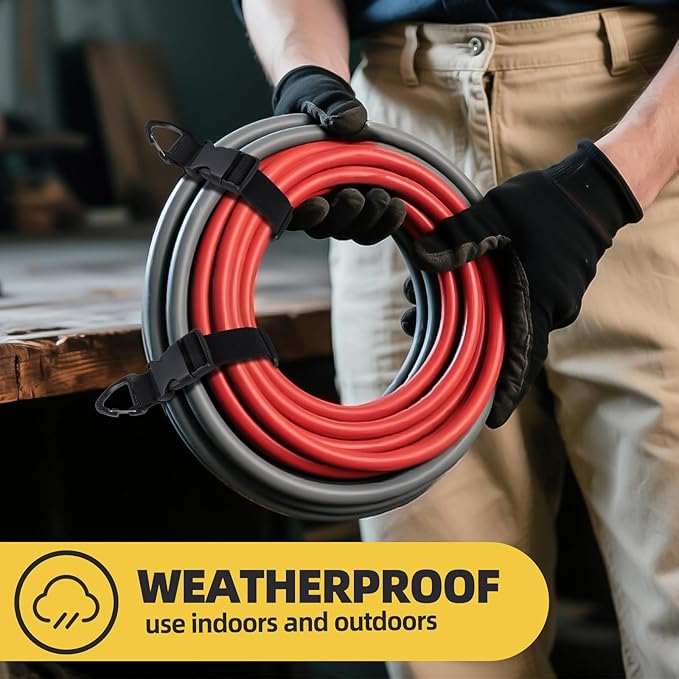 17 Inch Extension Cord Holder Organizer with Triangle Clips for Garage Organization and Storage, Adjustable Heavy Duty Storage Straps for Men Workshop (6)