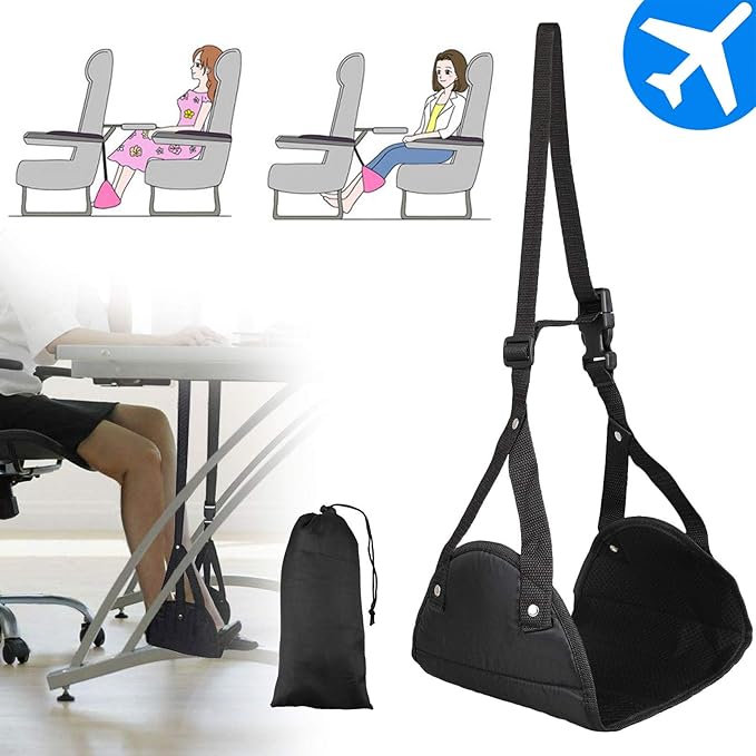 Arsaha Portable Foot Hammock - Airplane Travel Essentials, Reduces Swelling with Memory Foam