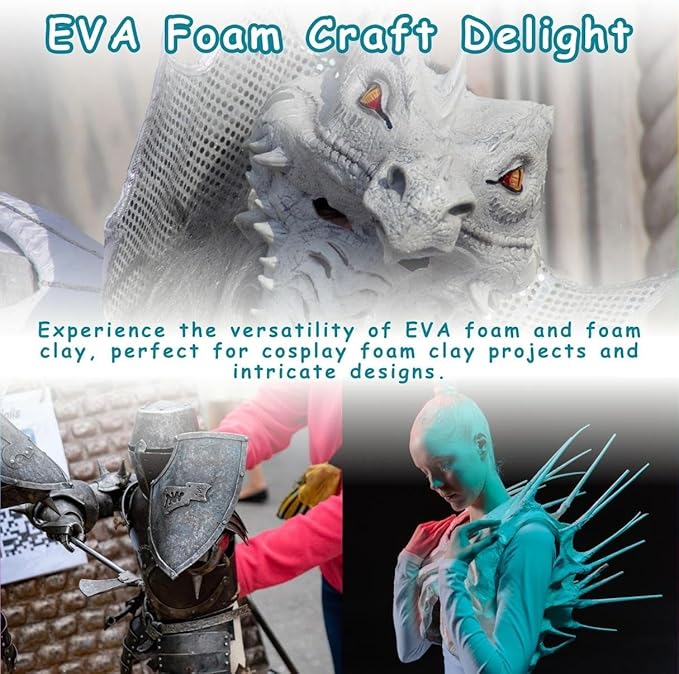 36 Color Air Dry Foam Clay for Sculpting and Cosplay Set - Ultralight, Soft, and Pliable Air Dry Modeling Clay Clay Foam - Safe and No Baking Required