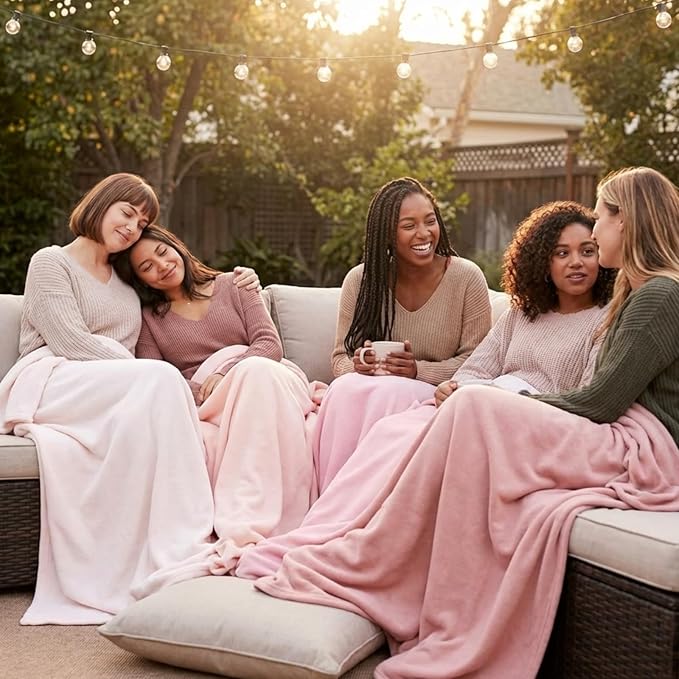 Kinlop Fleece Blanket Bulk 60 x 50 Inch Soft Lightweight Fleece Cozy Blanket Warm Throw Plush Pet Throw for Bed Couch Sofa Home Office Wedding Gifts Travel Camping(Pink Tones,40 Packs)