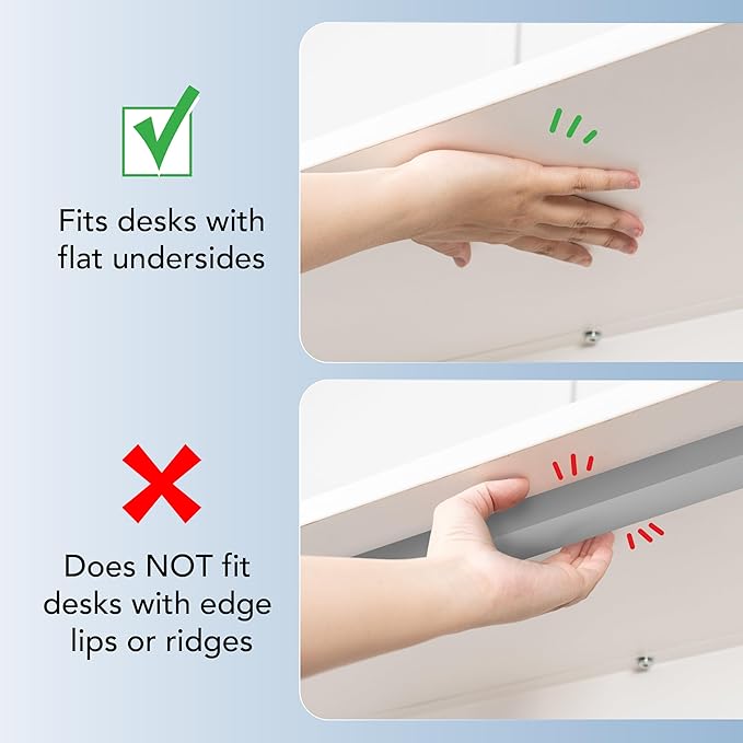 EHO Under Desk Slide-Out Storage Drawer, Large 20" x 11.8" Clamp-On Pull-Out Organizer with Adjustable Height, Space-Saving Tray for Office Supplies and Accessories, TAA-Compliant