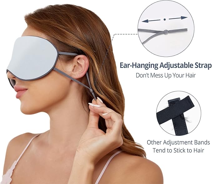 Sleeping Mask 2 Pack, Warm, Cool Double-Sided Use of Sleep Mask, Super Soft Blindfold with Adjustable Strap, Block Out Light, Comfort Sleep Eye Mask for Travel Meditation Nap