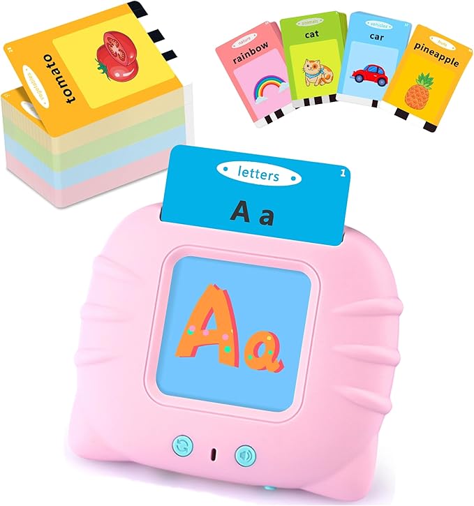 Pocket Speech for Toddlers with 384 Words, Birthday Gift toys for 1 2 3 4 5 Years Old Girls, Talking Flash Cards Educational Toddler Toys, Montessori Sensory Toys for Autism Kids, Learning Toddler Toy