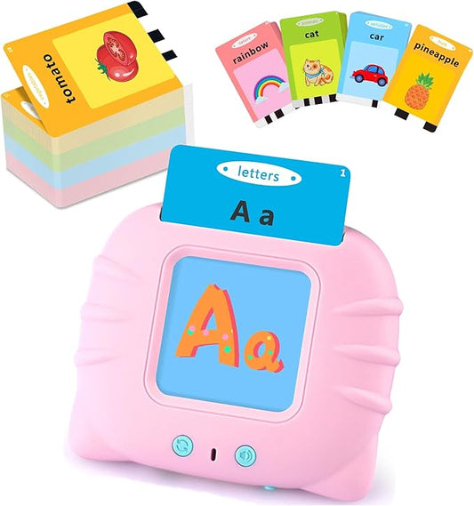 Pocket Speech for Toddlers with 384 Words, Birthday Gift toys for 1 2 3 4 5 Years Old Girls, Talking Flash Cards Educational Toddler Toys, Montessori Sensory Toys for Autism Kids, Learning Toddler Toy