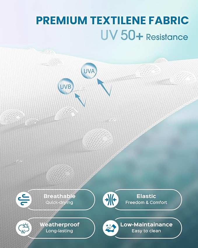 Aluminum Lounge Chair Outdoor, Foldable Pool Lounge Chairs with 5 Positions Recliner - No Assembly - Patio Chaise Lounge Chair for Outside, Poolside (White)