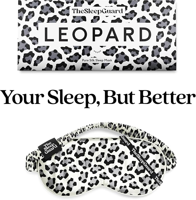 TheSleepGuard Pure Silk Sleep Mask [100% 6A Mulberry Silk, 22 Momme] Light Blocking Travel Essentials. Eye Masks for Sleeping. Black Oeko-Tex Blindfold. Eye Covers for Men & Women