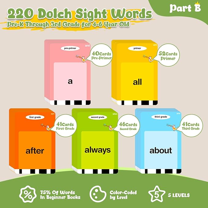 Talking Flash Cards for Toddlers, 540 Sight Words Flash Cards Speech Therapy Toys - Learning Educational Gifts for Age 1 2 3 4 5 6 Years Old Boys and Girls(540 Sight Words_Green)