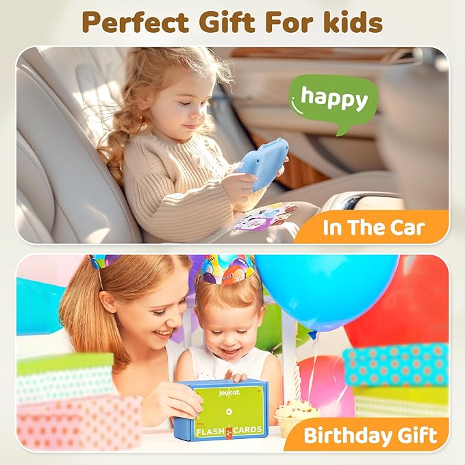 Talking Flash Cards for Toddlers 1-5 Clear Voice & Thick Cards & Easy to Slide in and Out, Independent Play & Speech Development Toys, 16 Topics