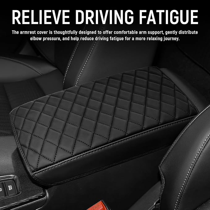 Bercicci Center Console Armrest Cover Compatible with Honda 2022-2025 2026 Civic Sport Hatchback Accessories Leather Material Center Console Liner Protection