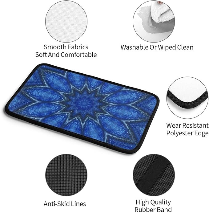 DORKEIXIA Lotus Mandala Floral Flower Auto Center Console Armrest Pad Universal Car Center Console Cover Seat Box Cover for Sedan, Van, SUV, Truck Car Accessorie