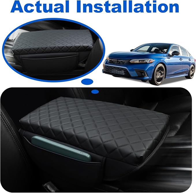 BreTrewri Center Armrest Console Pad for 2022 2023 2024 2025 Honda Civic 11th Gen Civic 2022-2025 Armrest Lips Cover Storage Covers Accessories (11th gen CIVIC-22)